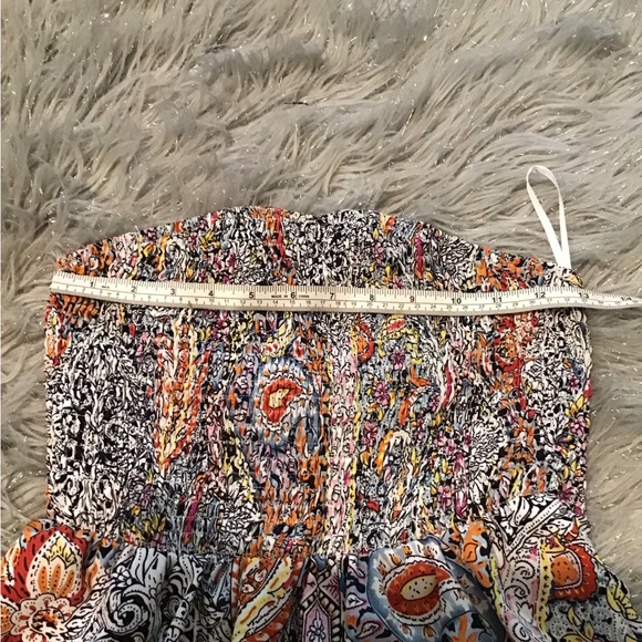 Pink and Blue Strapless Sundress for Cocktail Occasions - Picture 5 of 6